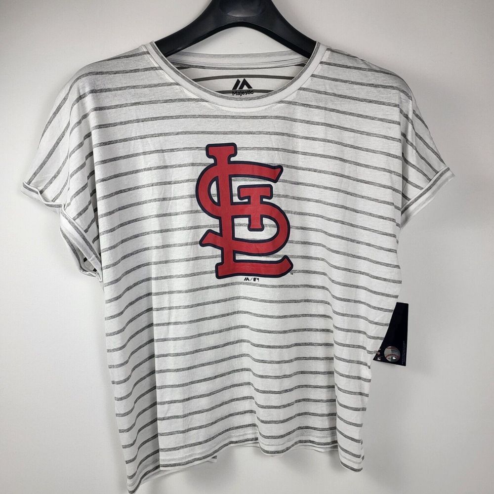 MLB Ladies Rolled Sleeve Soft St Louis Cardinals Short Sleeve Crew Neck Tee 2XL
